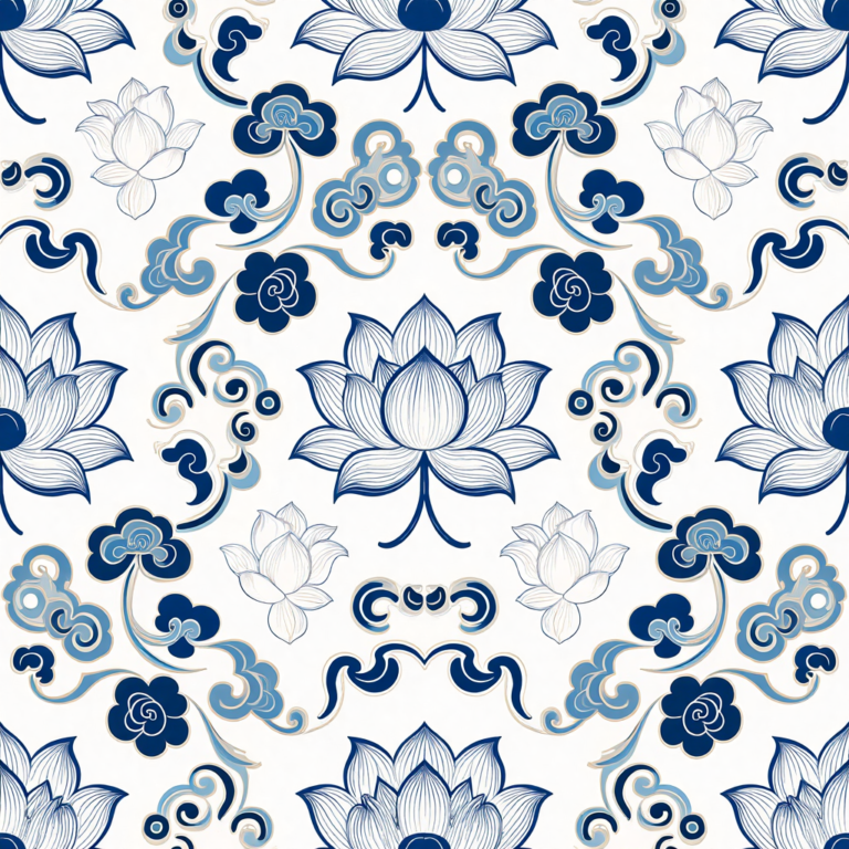 Gilded peony cloud pattern