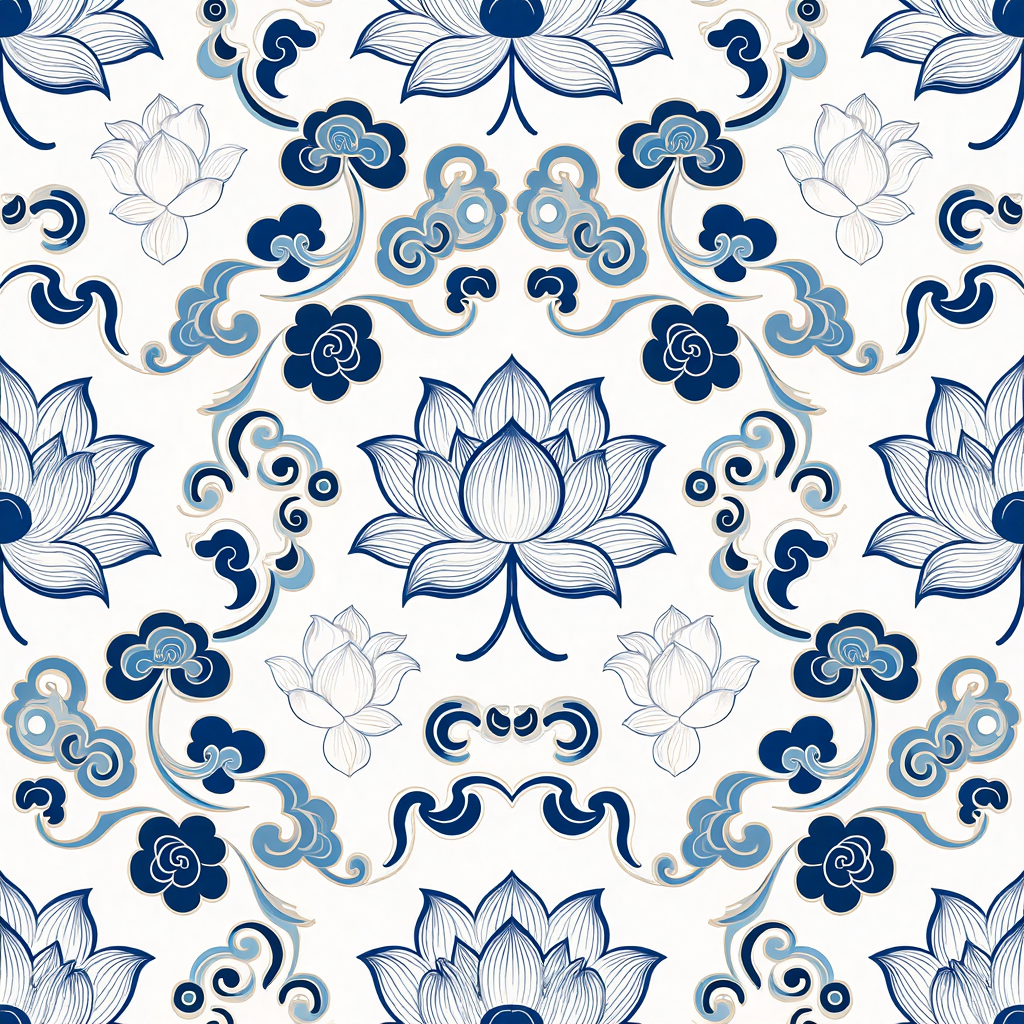 Gilded peony cloud pattern
