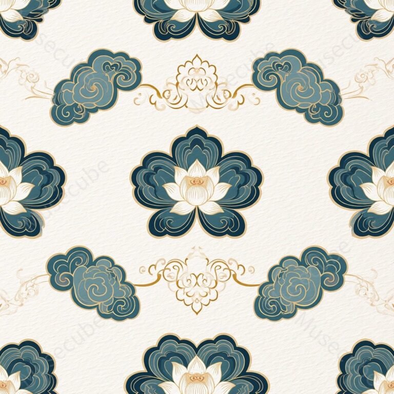 Jade Lotus & Ruyi Medallion Digital pattern